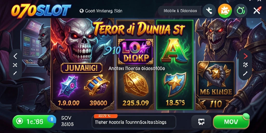 Tampilan gameplay mencekam di 070SLOT dengan atmosfer Horror.