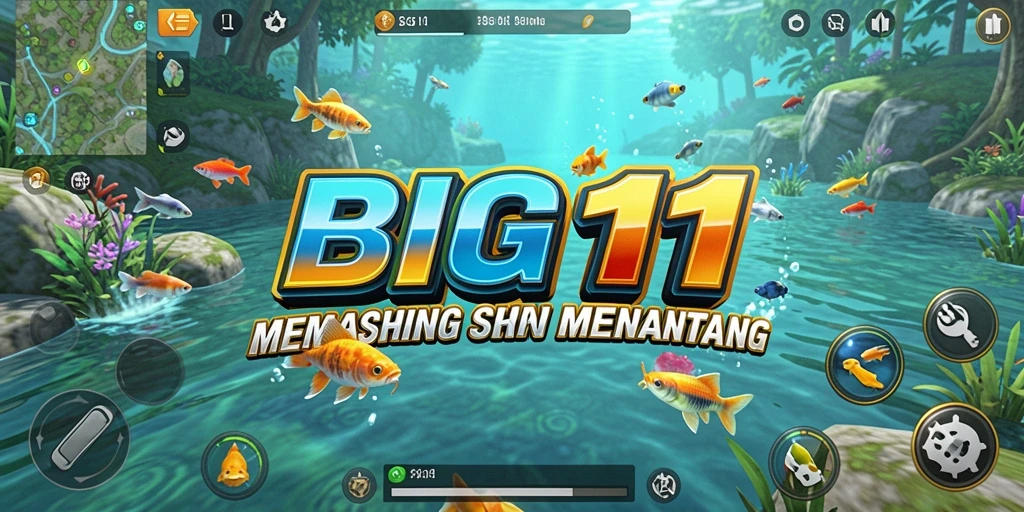 Screenshot BIG11 menampilkan gameplay memancing yang menakjubkan dan interaksi sosial.