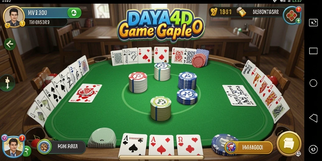 Tampilan gameplay gaple yang menarik dan interaktif.
