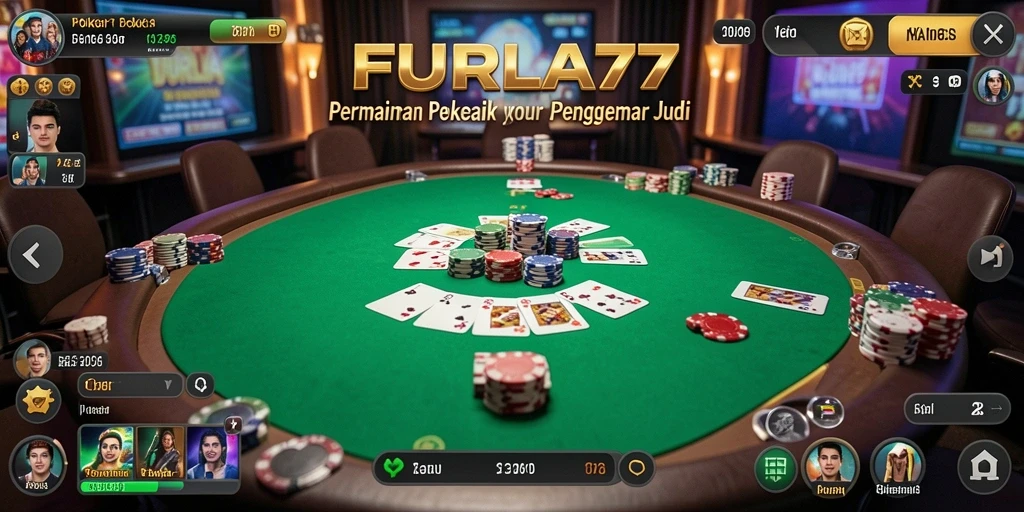 Screenshot utama FURLA77 menampilkan gameplay Poker yang seru dan interaktif.
