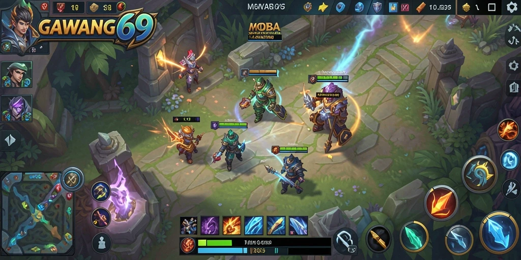 Screenshot gameplay GAWANG69 yang menunjukkan aksi seru di medan perang.