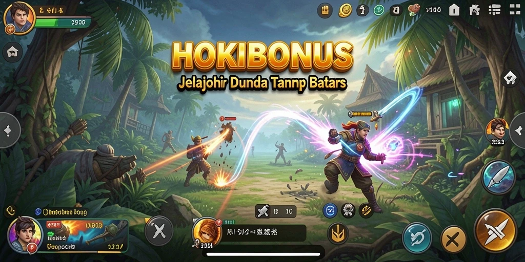 Screenshot gameplay HOKIBONUS yang menampilkan dunia terbuka yang luas.