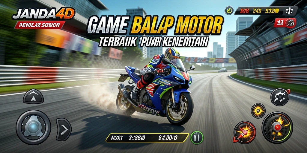Tangkapan layar dari gameplay balap motor yang mendebarkan di JANDA4D.