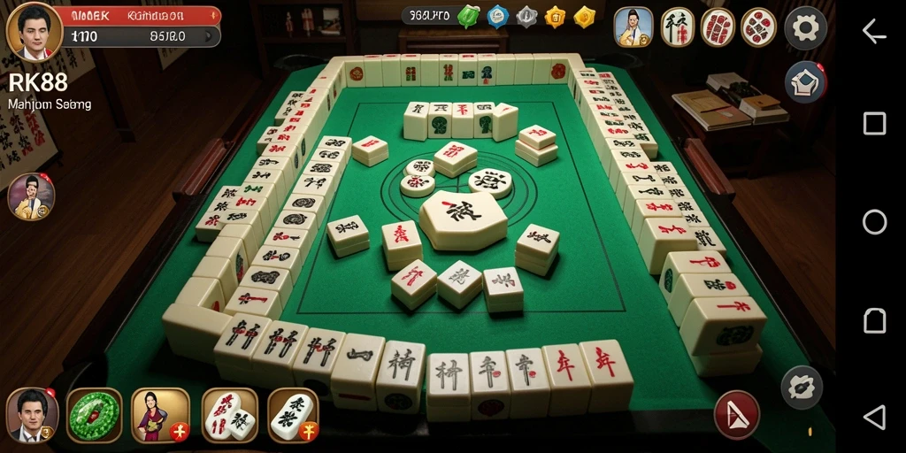 Tampilan gameplay Mahjong yang seru dan menarik.