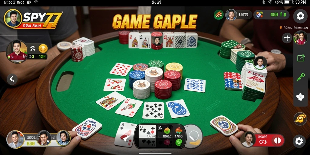 Screenshot gameplay SPY77 menampilkan momen seru permainan Gaple.