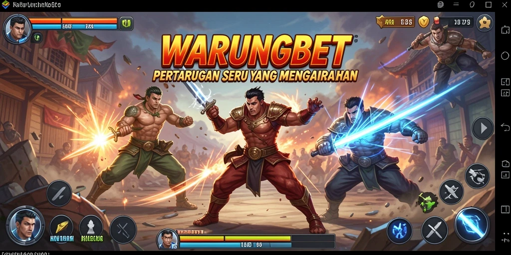 Screenshot WARUNGBET yang menampilkan aksi pertarungan yang seru.